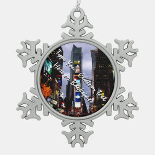 Ornement Flocon De Neige Souvenir personnalisé par ornement de New York New
