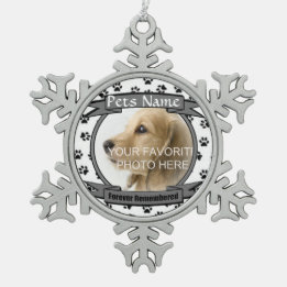 Ornement Flocon De Neige Souvenirs de chiens ou de chats