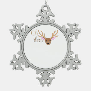 Ornement Flocon De Neige Style Artistique Oh Deer 