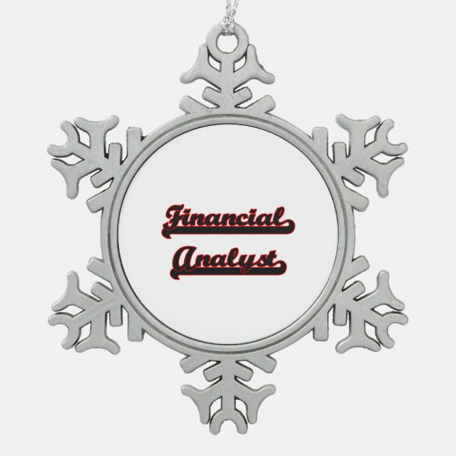 Ornement Flocon De Neige Système de travail classique d'analyste (Devant)
