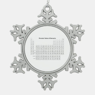 Ornement Flocon De Neige Tableau périodique des éléments Sciences de la 