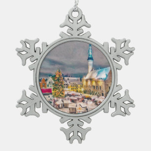 Ornement Flocon De Neige Tallinn Estonia Christmas Market