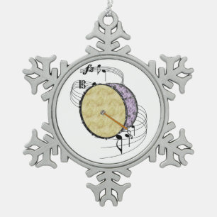 Ornement Flocon De Neige Tambour bas