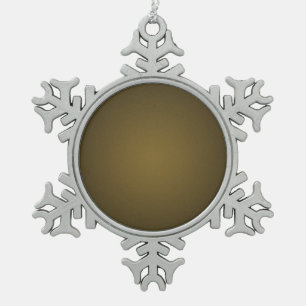 Ornement Flocon De Neige Tan tendance et noir Grainy Vignette