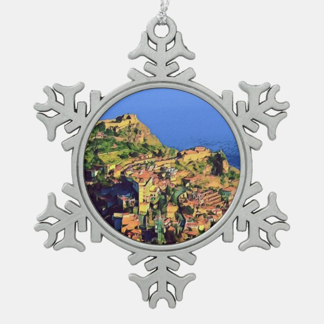 Ornement Flocon De Neige TAORMINE - Sicile - (Devant)