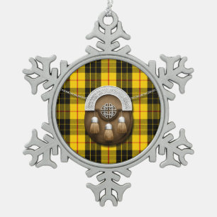 Ornement Flocon De Neige Tartan et escarcelle de MacLeod de clan