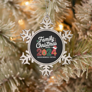 Ornement Flocon De Neige Tenue assortie de Noël en famille 2024 Squad Xmas 