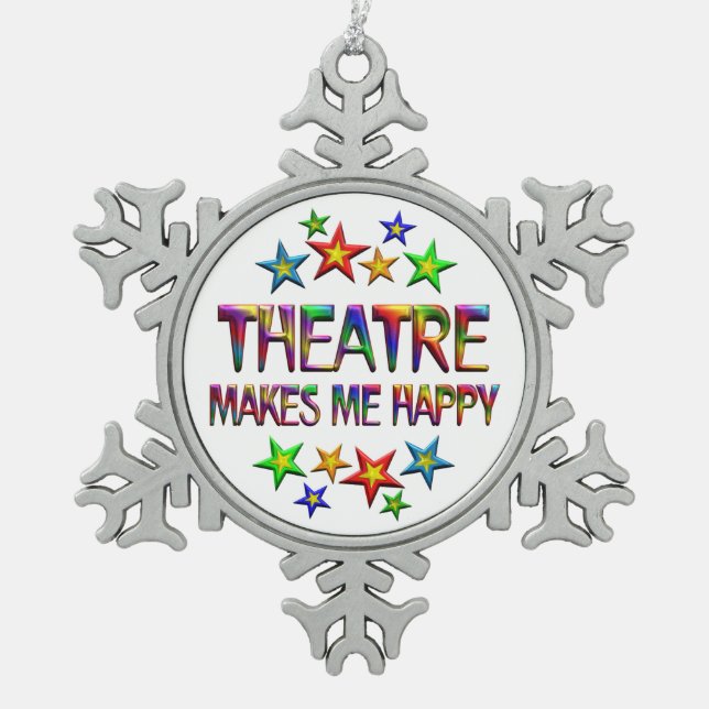 Ornement Flocon De Neige Théâtre heureux (Devant)