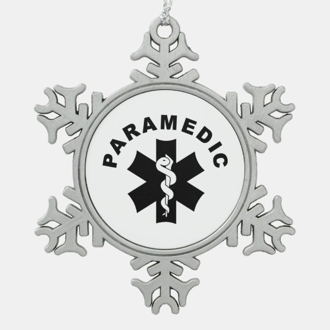 Ornement Flocon De Neige Thème d'infirmier (Devant)