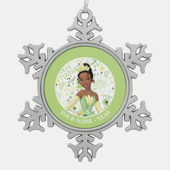 Ornement Flocon De Neige Tiana| Tiana Ajouter Votre Nom (Devant)