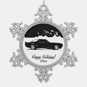 Ornement Flocon De Neige Tir de roulement de Chevrolet Camaro