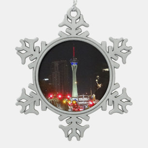 Ornement Flocon De Neige Tour de la stratosphère Las Vegas #3 Ornement du f