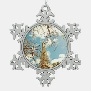 Ornement Flocon De Neige tour Eiffel