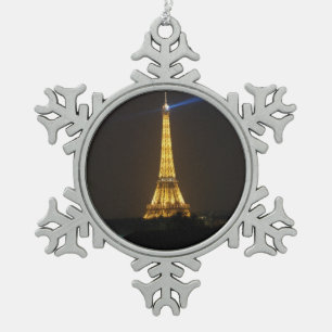 Ornement Flocon De Neige Tour Eiffel