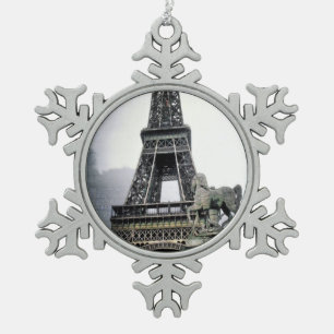 Ornement Flocon De Neige Tour Eiffel contemporain