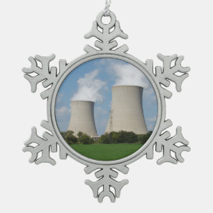 Ornement Flocon De Neige Tours de refroidissement Plante d'énergie nucléair