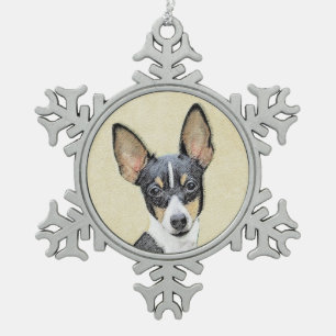 Ornement Flocon De Neige Toy Fox Terrier Peinture - Cute Original Dog Art