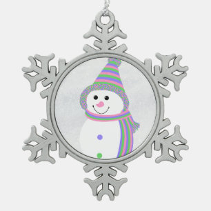 Ornement Flocon De Neige Trigender Fierté Drapeau Snowman Snowperson