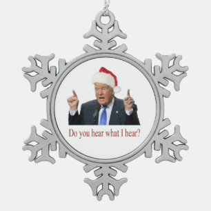 Ornement Flocon De Neige Trump Christmas Carol : entendez-vous ce que j'ent