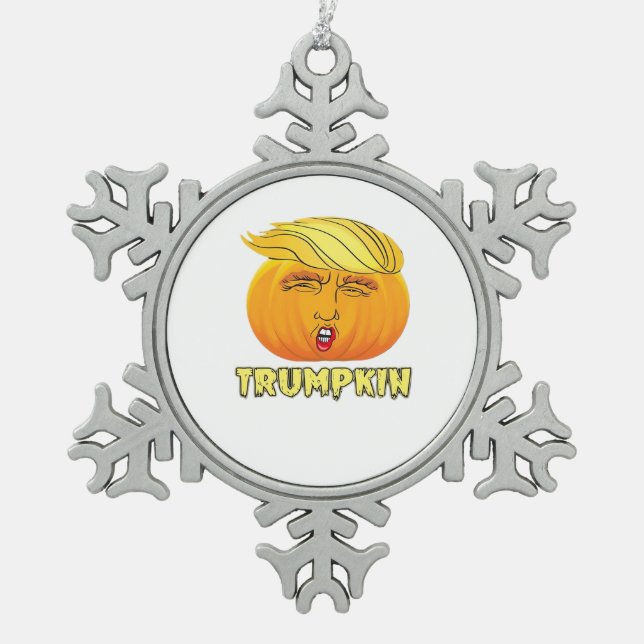 Ornement Flocon De Neige Trumpkin - Effrayant bon Citrouille (Devant)