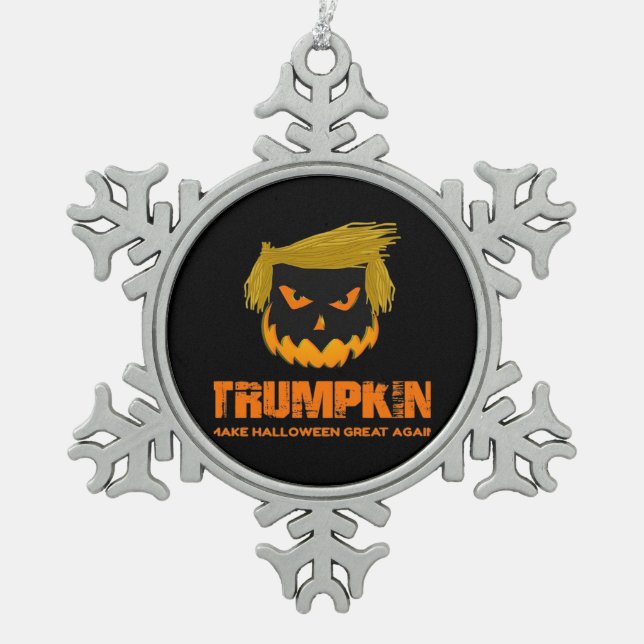 Ornement Flocon De Neige Trumpkin, Rendre Halloween grand à nouveau classiq (Devant)