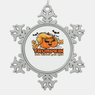 Ornement Flocon De Neige Trumpkin - Rendre Halloween grand à nouveau! - Fun