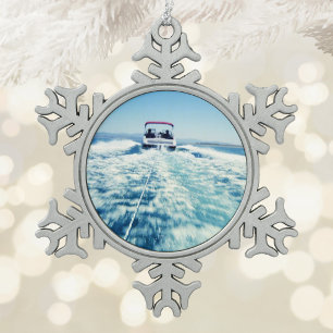 Ornement Flocon De Neige Tubage derrière un bateau à moteur