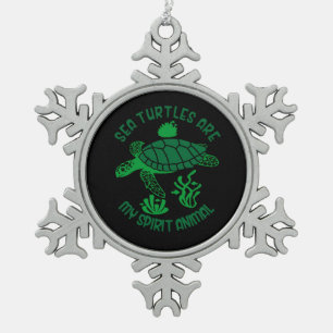 Ornement Flocon De Neige Turtle Lover Les tortues marines sont mon esprit