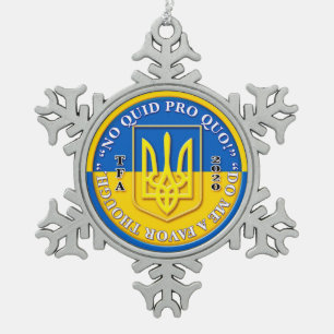 Ornement Flocon De Neige Ukraine : Le lac de neige "No Quid Pro Quo"