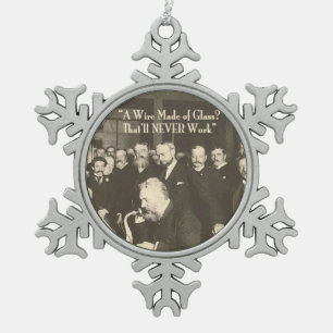 Ornement Flocon De Neige Un fil fait de verre, une technologie humoristique