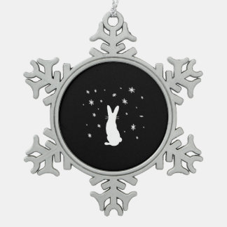 Ornement Flocon De Neige Un Lapin Dans La Neige Beau Noël
