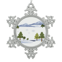 Un paysage hivernal aux arbres enneigés,