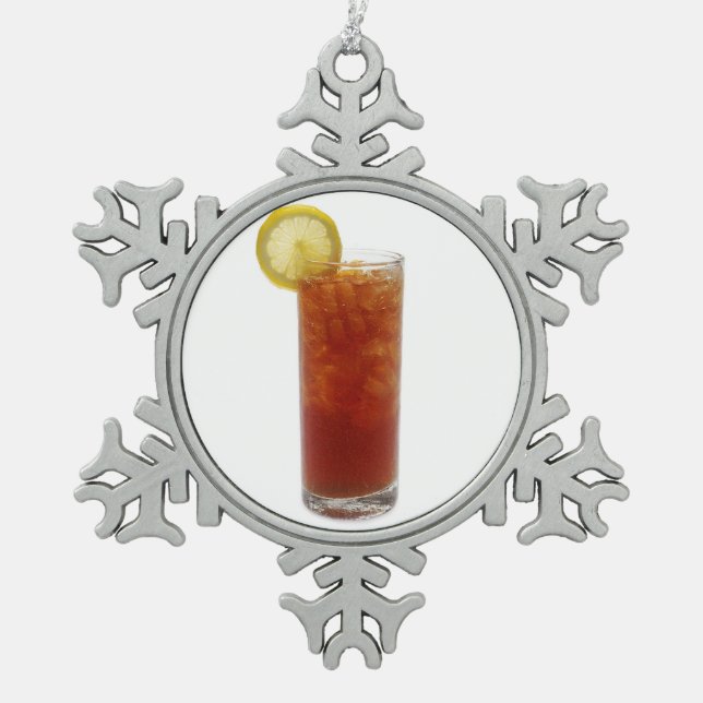 Ornement Flocon De Neige Un verre de thé glacé (Devant)