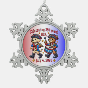 Ornement Flocon De Neige USA 250th Anniversary Souvenir - Patriotique