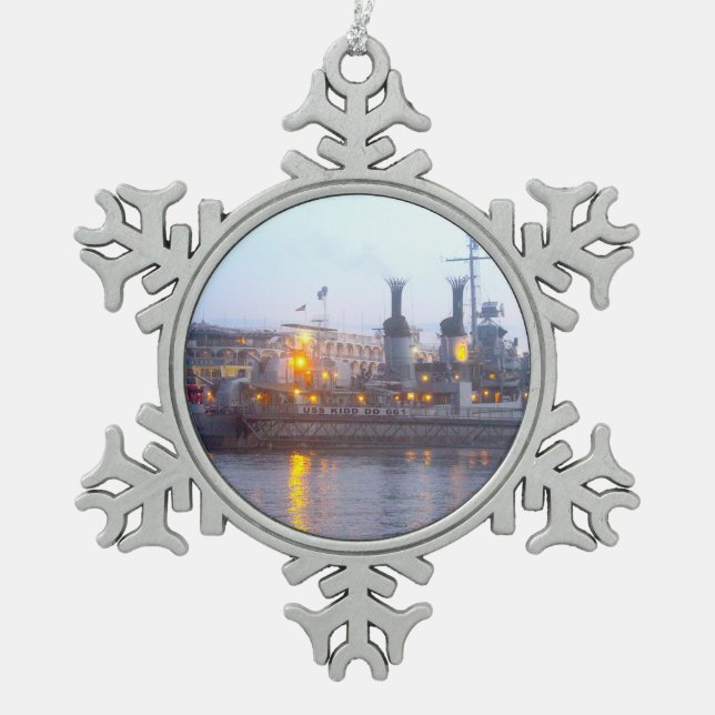 ORNEMENT FLOCON DE NEIGE USS KIDD (Devant)