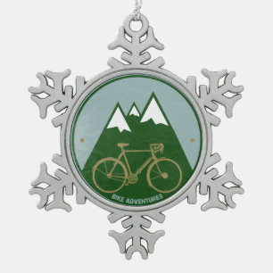 Ornement Flocon De Neige vélo de montagne froid alpin