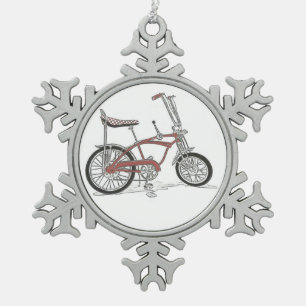 Ornement Flocon De Neige Vélo vintage Apple Krate de bicyclette de