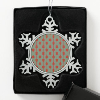 Ornement Flocon De Neige Vert