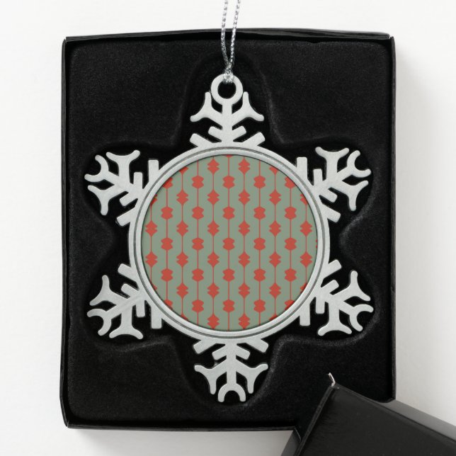 Ornement Flocon De Neige Vert (Boîte)