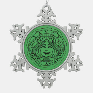 Ornement flocon de neige vert Savoie