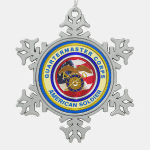 Ornement Flocon De Neige Vétéran du Quartier-maître de l'Armée de terre