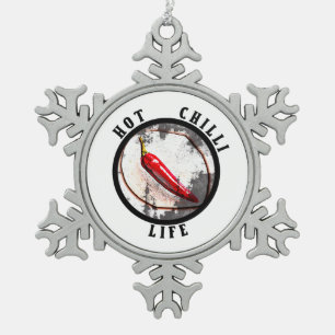 Ornement Flocon De Neige Vie chili chaude