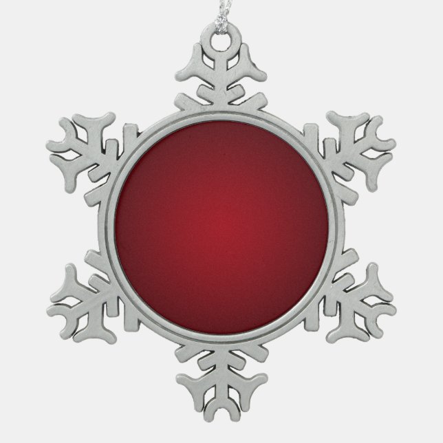Ornement Flocon De Neige Vignette Grainy rouge-noir (Devant)