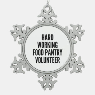 Ornement Flocon De Neige Volontaire du groupe alimentaire de travail acharn
