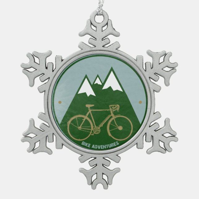 Ornement Flocon De Neige VTT alpin froid (Devant)