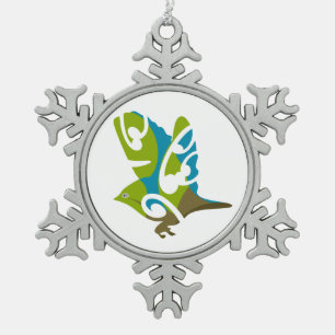 Ornement Flocon De Neige Waxeye - Tauhou, Oiseau de Nouvelle-Zélande