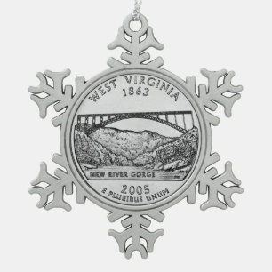 Ornement Flocon De Neige West Virginia State Quarter