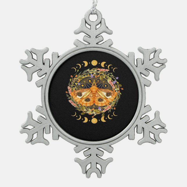 Ornement Flocon De Neige Whimsigoth Moth Classic (Devant)