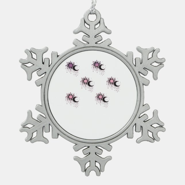 Ornement Flocon De Neige Whimsigoth Sun Moon Witchy (Devant)