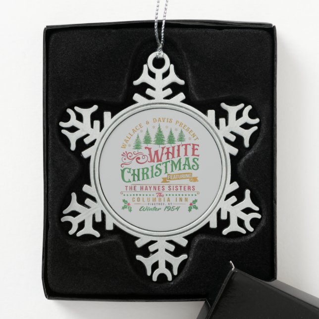 Ornement Flocon De Neige White Christmas Wallace Et Davis Haynes Sister (Boîte)